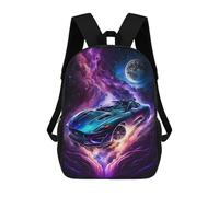 sinyumoney Galactic Sports Car Adventure Backpack School Large School Backpack for Boys for Teenage Girls Boys Women Men 17inch