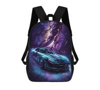 sinyumoney Galactic Sports Car Drive Backpack School Water Resistant Travel Backpack Computer Bag - Perfect for Travel, Work And Daily Use 17inch
