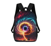 sinyumoney Galactic Storm Backpack with Pocket 3D Printed Backpacks, Travel Rucksacks Book Bags Kids School Bag 17inch