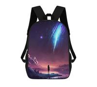 sinyumoney Galactic Sunset Gaze Backpack School Bag Rucksack for Girls Boys Backpacks Large Capacity Kids Back Pack Lightweight School Bags for Children Students 17inch
