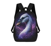 sinyumoney Galactic Swan Art Print Backpack School Bag Daypacks Business Backpack Water Resistant Bookbag for Girls Boys Teenage 17inch