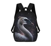 sinyumoney Galactic Swan Portrait School Bag 3D Printed Children's School Backpack Casual Fashion Travel Backpacks for Kids School Students 17inch