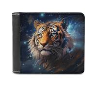 sinyumoney Galactic Tiger Majesty 3D Print Clutch Purse Credit Card Slots Banknote Compartments Slim Elegant Wallets for Boys Girls 11.7cm*9.5cm