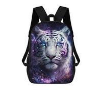 sinyumoney Galactic Tiger Portrait -10 School Backpack Business Laptop Rucksack Bag Unisex Casual Daypack for Men, Women & Teenage Boys 17inch
