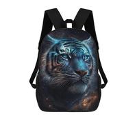 sinyumoney Galactic Tiger Portrait -18 School Backpack Lightweight Airport College Students Back Pack for Boys/Girls/Teenagers 17inch