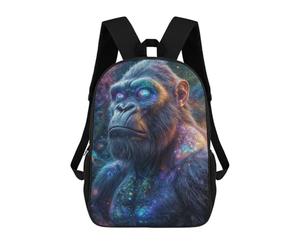 sinyumoney Galactic Titan The Cosmic Ape Backpack School Rucksack Casual Daypacks School Work Travel Bag for Men/Women 17inch