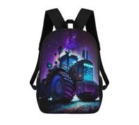 sinyumoney Galactic Tractor Lights-2 Kids Backpack, Backpack School Bag, Backpacks Kids School 3D Printed School Bags for Elementary And Middle School Students Teens Birthday Gift 17inch