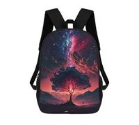 sinyumoney Galactic Tree of Dreams -1 Backpacks Kids Student Schoolbag,3D Printed Backpacks,Elementary And Middle School Students Backpacks for Boys Girls 17inch