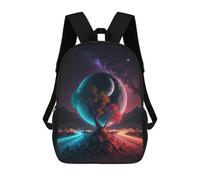 sinyumoney Galactic Tree of Dreams -2 Children's Backpack, 3D Printed School Backpack, Backpack for Boys Girls, Adjustable School Bag for Primary School 17inch
