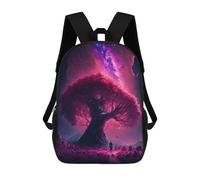 sinyumoney Galactic Tree of Dreams 3D Printed Kids Backpacks Boys Fashion School Bag Travel Backpacks School Bags for Boys Elementary School Students 17inch