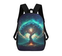 sinyumoney Galactic Tree of Life -3 Backpacks, Kids Backpack Student School Bag 3D Printed Travel Backpacks Fashion Accessory Backpack Children Waterproof School Bags 17inch