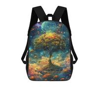 sinyumoney Galactic Tree of Life -3 School Bags Computer Rucksack for School/Work/Travel for Camping Outdoor Adventures And Daily Travel 17inch