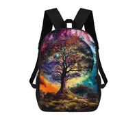 sinyumoney Galactic Tree of Life -9 Children's Backpack, Schoolbag Large Capacity Students Bookbag Rucksack Knapsack for Boys Girls Adults Teen 17inch