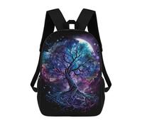 sinyumoney Galactic Tree of Life Art Print School Backpack Lightweight Airport College Students Back Pack for Boys/Girls/Teenagers 17inch