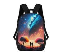 sinyumoney Galactic Twilight Couple Backpack School Bag Backpack For Girls Boys Backpacks Large Capacity Kids Backpack Lightweight School Bags For Kids Students 17inch