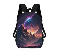 sinyumoney Galactic Twilight Scenery Daypack Casual Backpacks School Bag For Girls Boys High College Teenagers Rucksack Men Women Travel Laptop Rucksack College Bookbag 17inch
