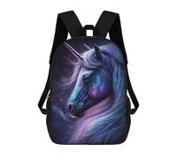 sinyumoney Galactic Unicorn Fantasy Art -6 17 Inch Kids Backpack Fashion Fun Backpack Book Bag for Boys And Teenager 3D Printed for Boys