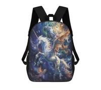 sinyumoney Galactic Unicorn Fantasy Art -6 School Backpack Water Resistant Travel Backpack Computer Bag for Men, Women & Teenage Boys 17inch