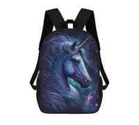 sinyumoney Galactic Unicorn Fantasy Art Print -4 17 Inch School Bag Backpack Teen Schoolbag 3D Printing Adjustable Schoolbag Fashion Pocket Bag for Kids Boys Girls Students