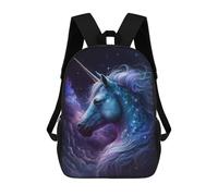 sinyumoney Galactic Unicorn Fantasy Art Print Backpack School Bag Large School Backpack for Boys - Perfect for Travel, Work And Daily Use 17inch