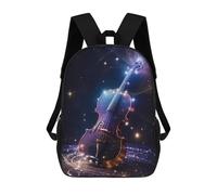 sinyumoney Galactic Violin Melody School Backpack High Secondary School Bags Casual Backpack for Girls Boys Teenage 17inch