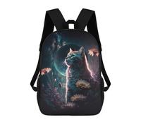 sinyumoney Galactic Whiskered Guardian School Bag Backpack Teen Schoolbag 3D Printing Adjustable Schoolbag Fashion Pocket Bag for Kids Boys Girls Students And Teenagers Fans 17inch