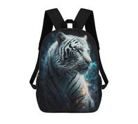 sinyumoney Galactic White Tiger -2 Backpack School Bag Business Durable Laptop Bag for Campus Outdoor Travel Sports 17inch