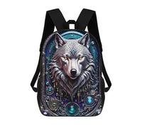 sinyumoney Galactic Wolf Chronicles Children's School Backpack Fashion Casual 17inch 3D Printed School Bags Boy School Backpack Large Backpack