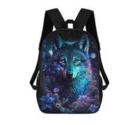 sinyumoney Galactic Wolf Fantasy Artwork Backpack School Bag Computer Rucksack for School/Work/Travel for Camping Outdoor Adventures And Daily Travel 17inch