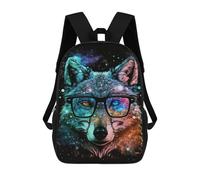 sinyumoney Galactic Wolf Glasses Art Print School Backpack Business Durable Laptop Bag for Camping Outdoor Adventures And Daily Travel 17inch