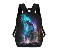 sinyumoney Galactic Wolf Howling -2 Kids Backpacks Children Bag,Anime Bag,Large Capacity Kids Backpack, 3D Printed Children's,Student Schoolbag,Kids Boys Girls School Bag 17inch