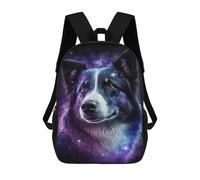 sinyumoney Galactic Wolf Portrait -13 Backpack School Bag Lightweight Airport College Students Back Pack for School/Work/Travel 17inch