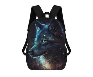 sinyumoney Galactic Wolf Portrait -14 Backpack School Bag Business Durable Laptop Bag for Boys/Girls/Teenagers 17inch