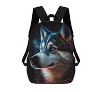 sinyumoney Galactic Wolf Portrait-16 Backpack School Bag Business Durable Laptop Bag for Boys/Girls/Teenagers 17inch