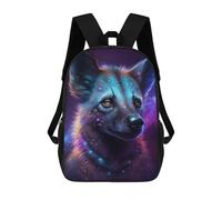 sinyumoney Galactic Wolf Portrait -22 17 Inch School Bag Backpack Teen Schoolbag 3D Printing Adjustable Schoolbag Fashion Pocket Bag for Kids Boys Girls Students