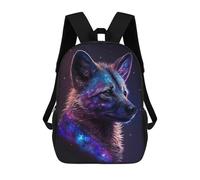 sinyumoney Galactic Wolf Portrait -26 Children's School Backpack Fashion Casual 17inch 3D Printed School Bags Boy School Backpack Large Backpack