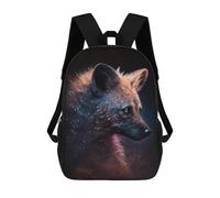 sinyumoney Galactic Wolf Portrait -28 Children's 17 Inch School Backpack 3D Printed Cool Knapsack for Kids Travel Rucksacks Book Bags Kids School Bag