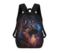sinyumoney Galactic Wolf Portrait -30 Children's Backpacks School Backpack 3D Printed for Kids Travel Rucksacks Book Bags Kids 17inch School Bag