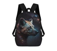 sinyumoney Galactic Wolf Portrait-31 School Bags Lightweight Schoolbag Dayback Bookbag College for Boys/Girls/Teenagers 17inch
