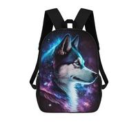 sinyumoney Galactic Wolf Portrait -32 Rucksack Water Resistant Computer Rucksack for Camping Outdoor Adventures And Daily Travel 17inch