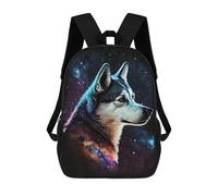 sinyumoney Galactic Wolf Portrait-50 School Backpack High Secondary School Bags Casual Backpack for Girl, Teen Girls 17inch