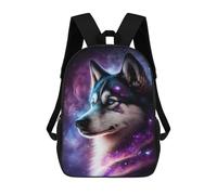sinyumoney Galactic Wolf Portrait -9 Backpack School Bag Business Durable Laptop Bag for Campus Outdoor Travel Sports 17inch