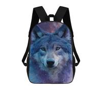sinyumoney Galactic Wolf Portrait Backpack School Bag Lightweight Airport College Students Back Pack for School/Work/Travel 17inch