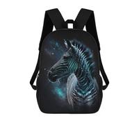 sinyumoney Galactic Zebra Art Print -2 17 Inch Backpacks Kids Schoolbag,3D Printed Elementary And Middle School Students Backpacks for Boys Girls