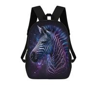 sinyumoney Galactic Zebra Art Print-6 3D Printed 17inch Kids School Bag Rucksacks Children's School Fashion Casual Back Pack High Capacity Travel Book Bags