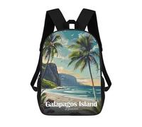 sinyumoney Galapagos Island, Ecuador Kids Backpack, Kids School Bag 3D Printed School Backpacks for Boys And Teenager School Students 17inch