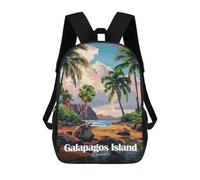 sinyumoney Galapagos Island, Ecuador Travel Backpack School Secondary Causal Travel High School Bags for Men/Women 17inch