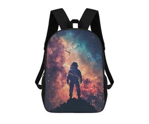 sinyumoney Galaxy Astro Silhouette School Backpack 3D Printed Children's 17inch Backpacks Bag Bookbag for Kids Boy Girl Book Bags Kids School Bag Travel Rucksacks
