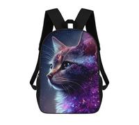 sinyumoney Galaxy Cat Art Print-2 Backpack School Large School Backpack for Boys for Teenage Girls Boys Women Men 17inch