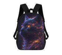 sinyumoney Galaxy Cat on Fire School Backpack Large Water Resistant Laptop Backpack for Teenage Girls Boys Women Men 17inch